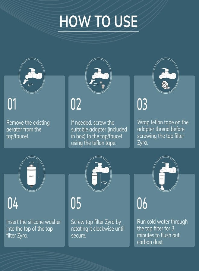 روبوست فلتر زايرا القوي ذو 15 مرحلة للدش/الحنفية ومنقي المياه للمنزل (أسود) | يقلل من تساقط الشعر وجفاف الجلد والترسبات الكلسية | فلتر للمياه العسرة للحنفية والدش والدش اليدوي | للمياه البلدية/المياه المعالجة بالكلور - Image 5